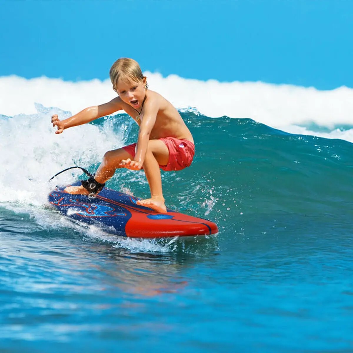 6 Feet Surfboard with 3 Detachable Fins by DirectDeals
