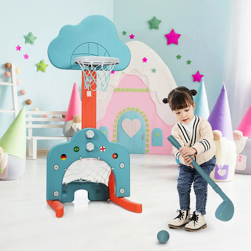 3-in-1 Kids Basketball Hoop Set with Balls by DirectDeals
