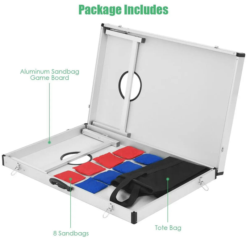 Cornhole Set with Foldable Design and Side Handle by DirectDeals