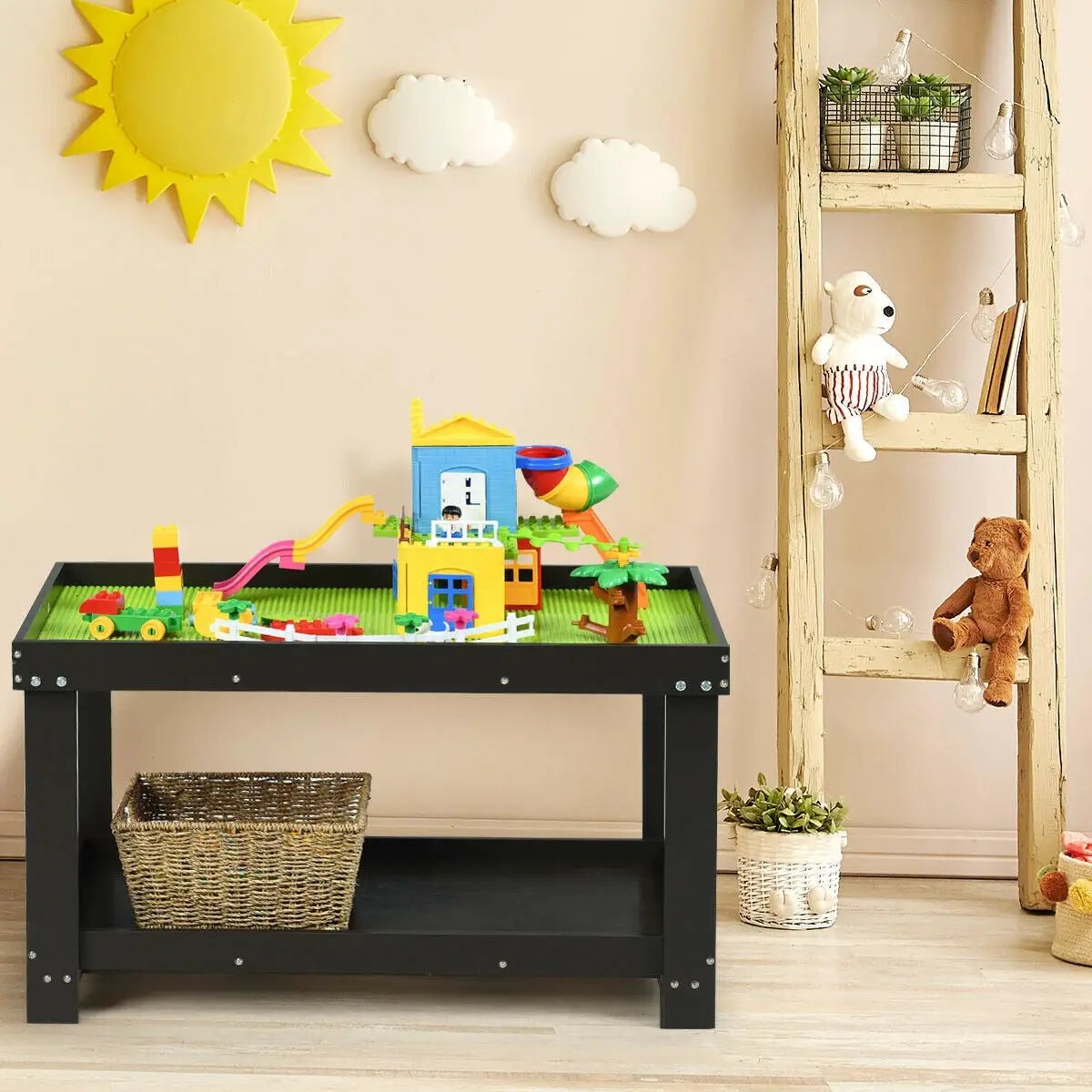 Solid Multifunctional Wood Kids Activity Play Table by DirectDeals