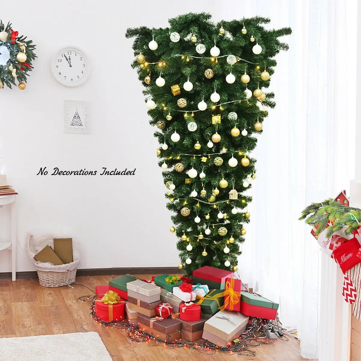 7 Feet Unlit Upside Down Artificial Christmas Tree by DirectDeals