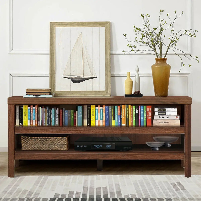 3-Tier TV Stand Console Cabinet for TV's up to 45 Inch with Storage Shelves by DirectDeals