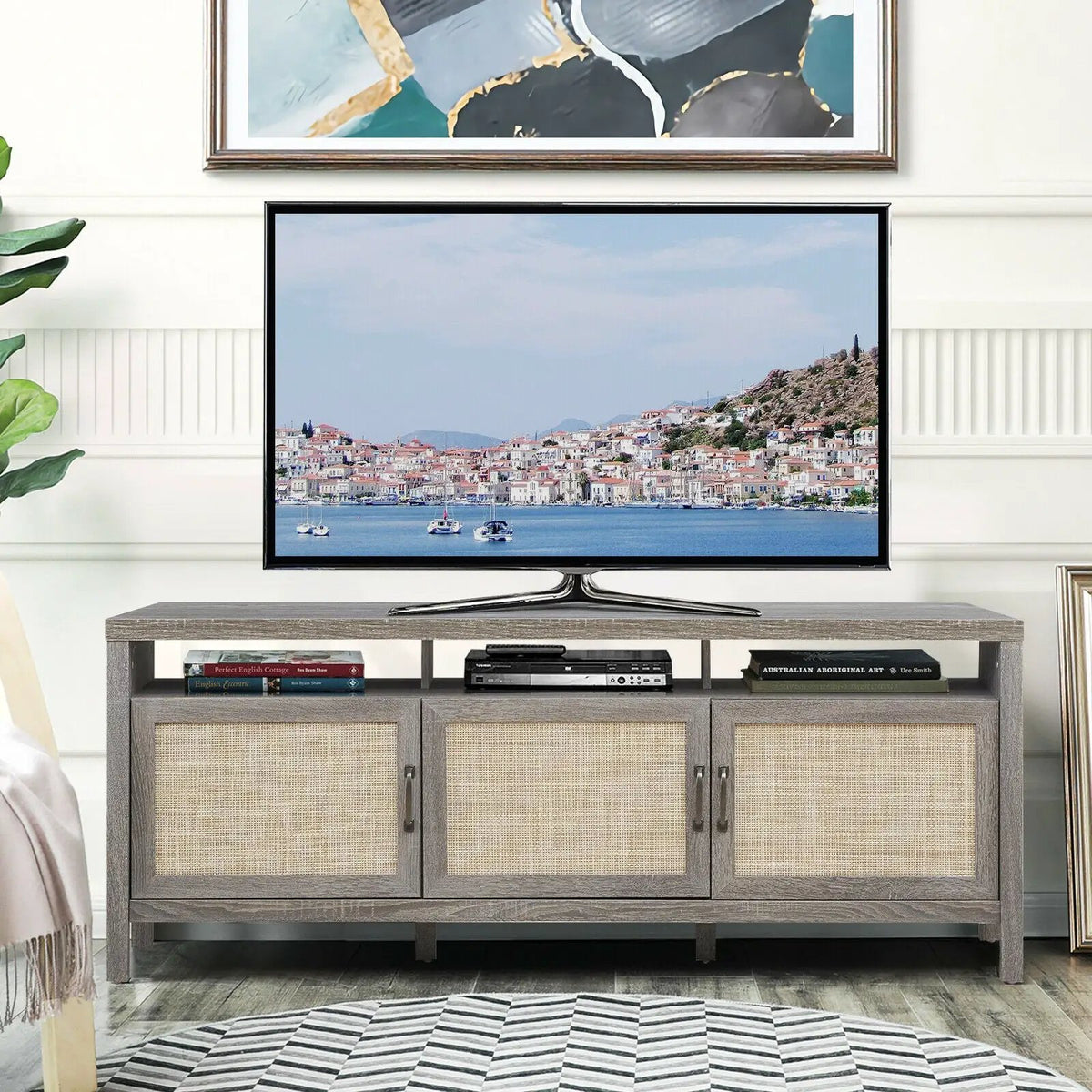 Universal TV Stand Entertainment Media Center for TV's up to 65 Inch by DirectDeals