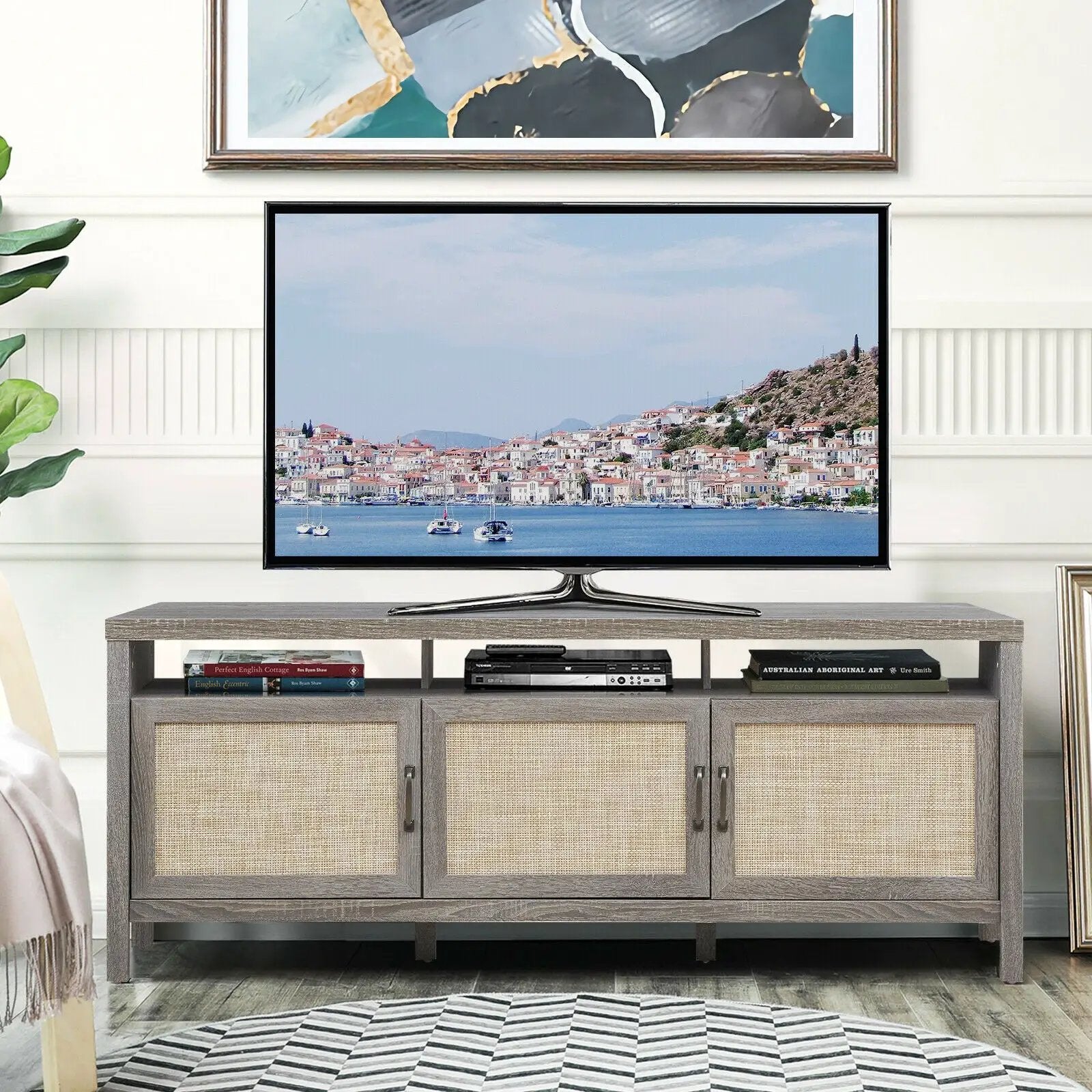Universal TV Stand Entertainment Media Center for TV's up to 65 Inch by DirectDeals
