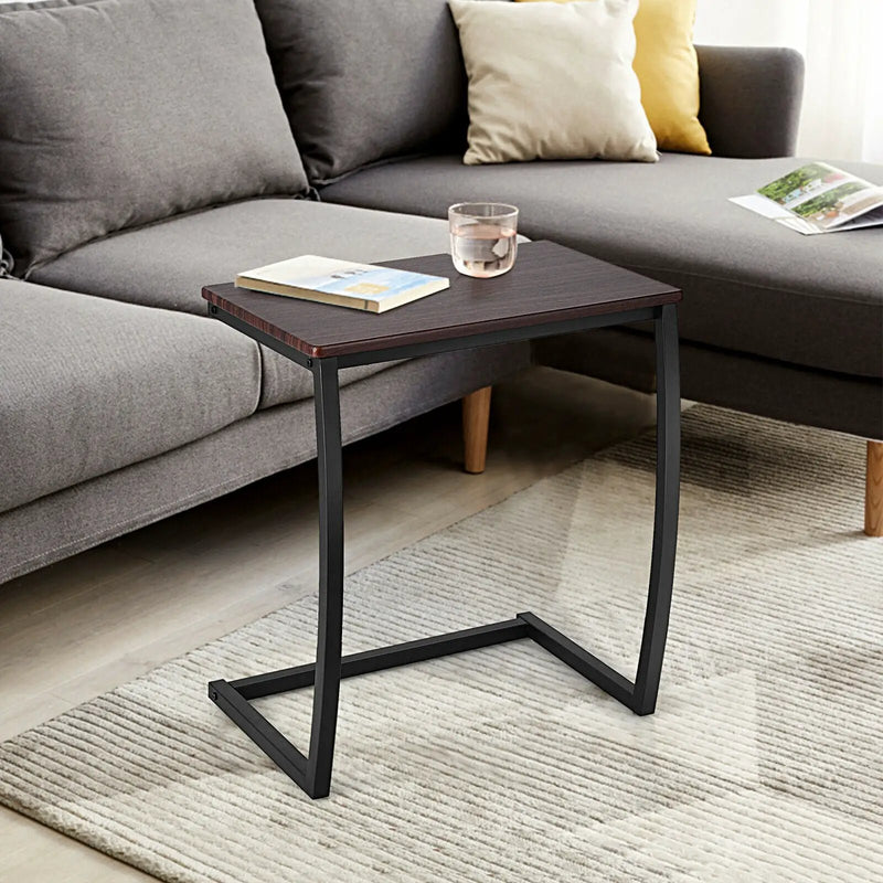 Steel Frame C-shaped Sofa Side End Table-Coffee by DirectDeals