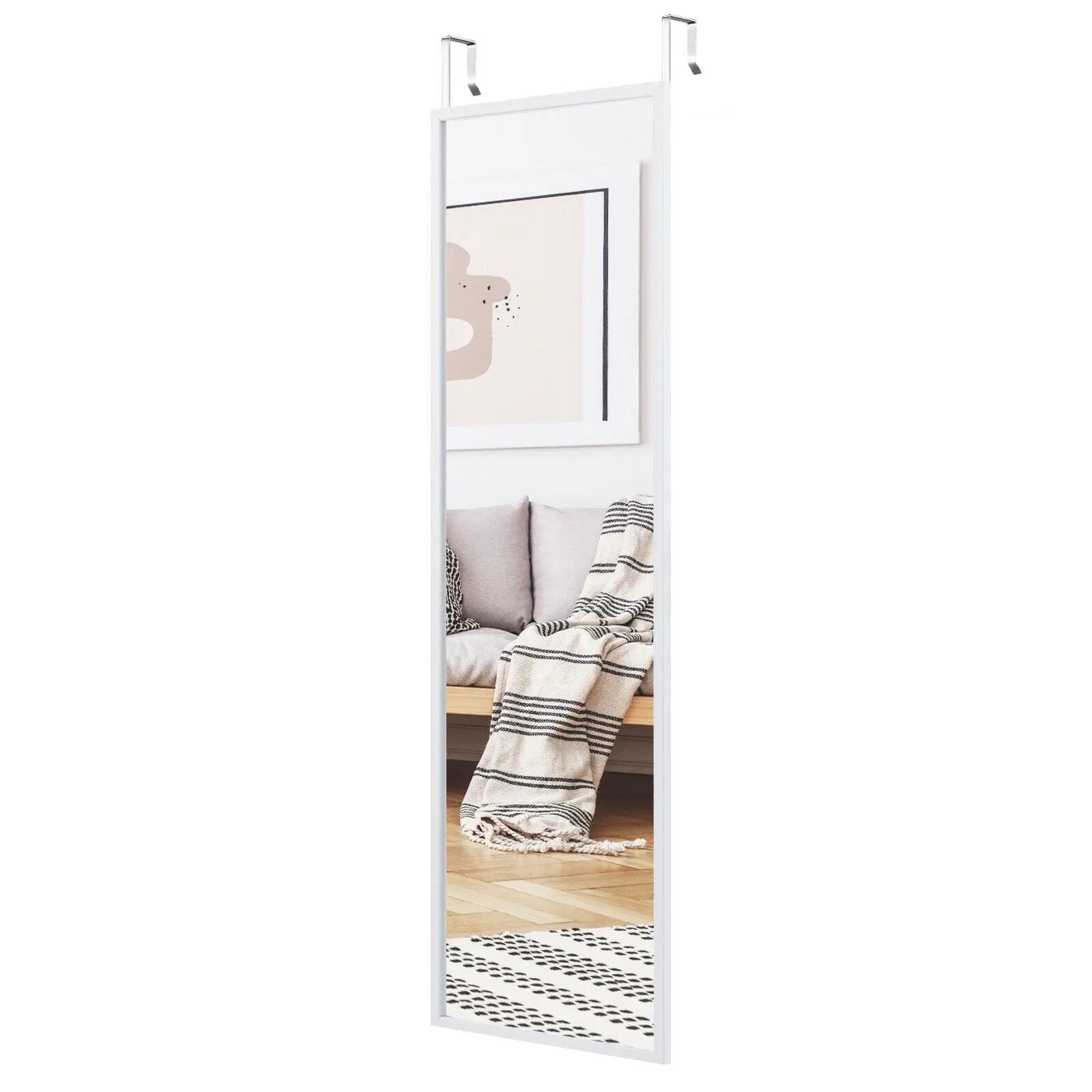 Full Length Metal Door Mirror with Adjustable Hook by DirectDeals