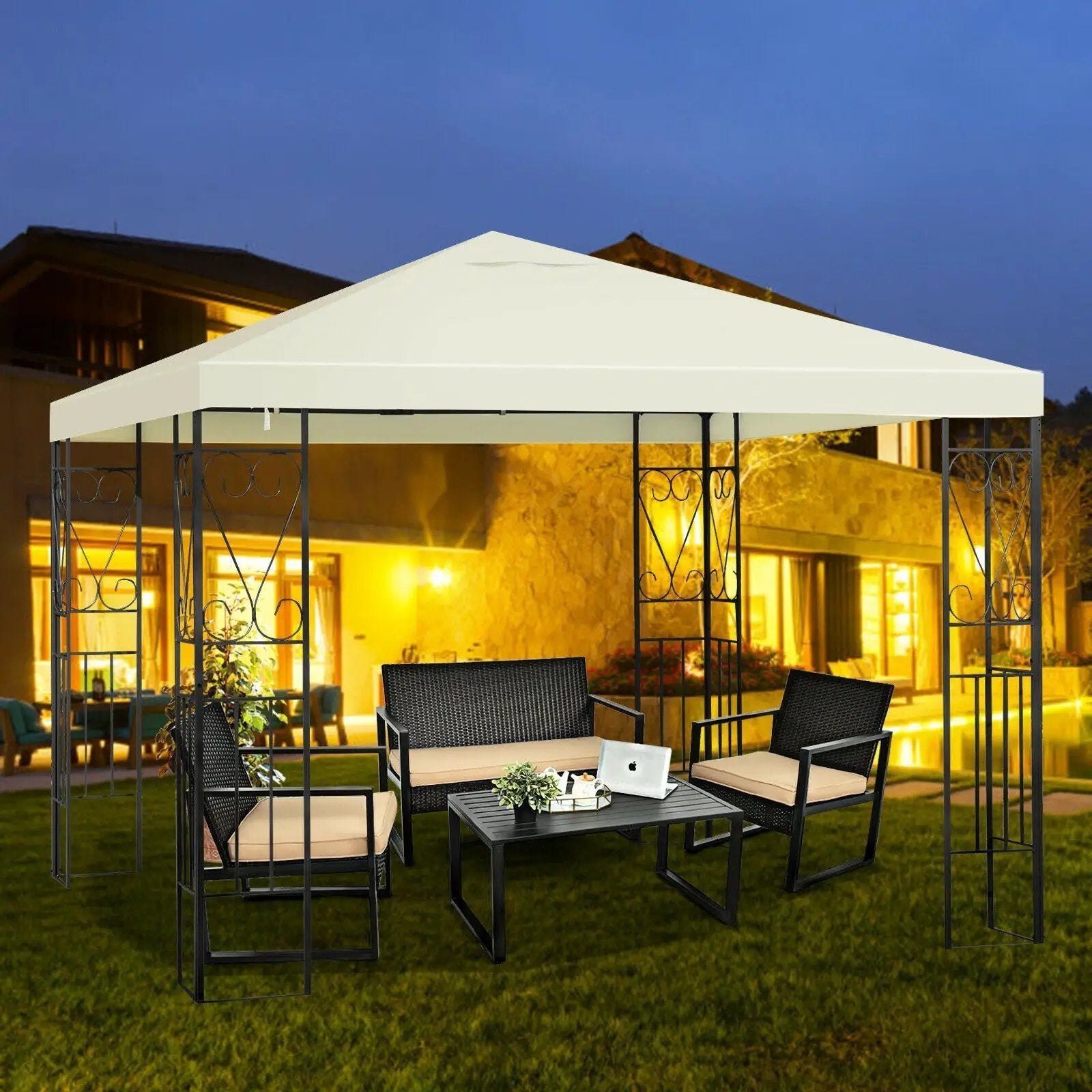 10 x 10 Feet Patio Gazebo Canopy Tent Garden Shelter by DirectDeals