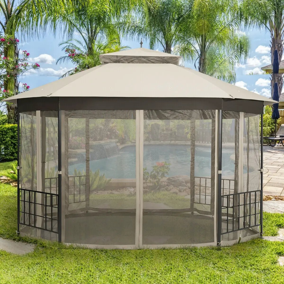 10’x 12’ Octagonal Patio Gazebo by DirectDeals