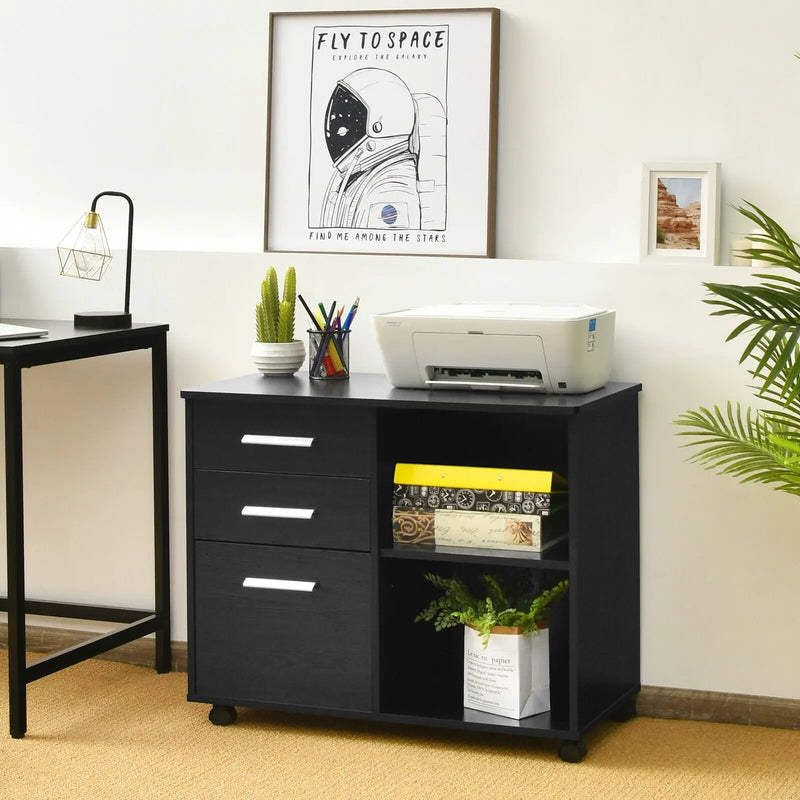 3-Drawer Mobile Lateral File Cabinet Printer Stand by DirectDeals