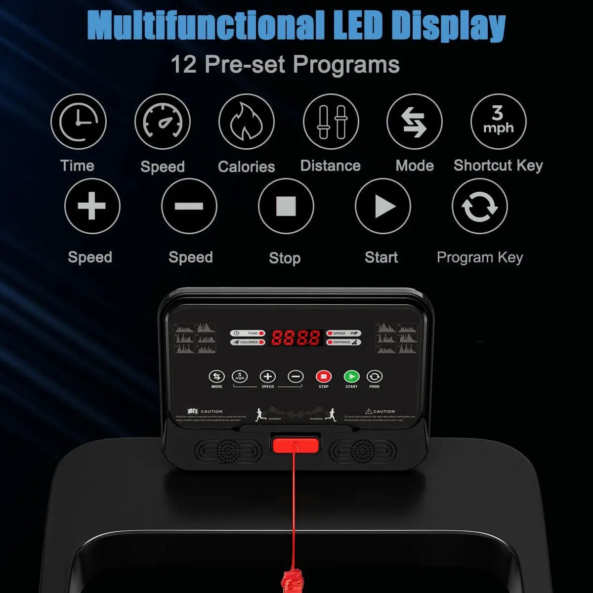 2.25 HP Electric Treadmill Running Machine with App Control by DirectDeals