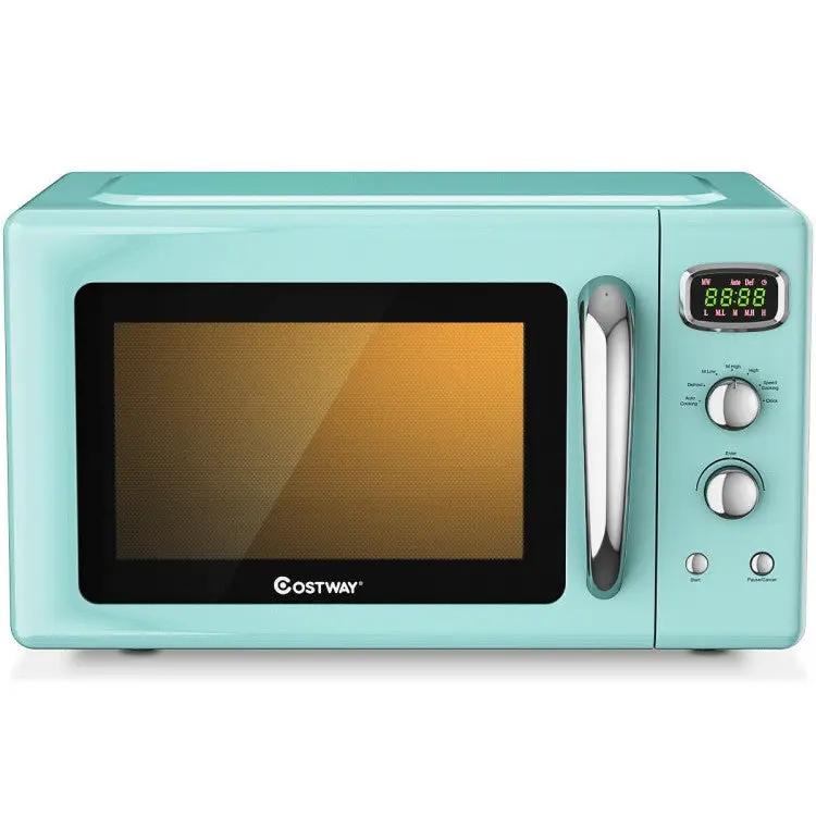 0.9 Cu.ft Retro Countertop Compact Microwave Oven by DirectDeals