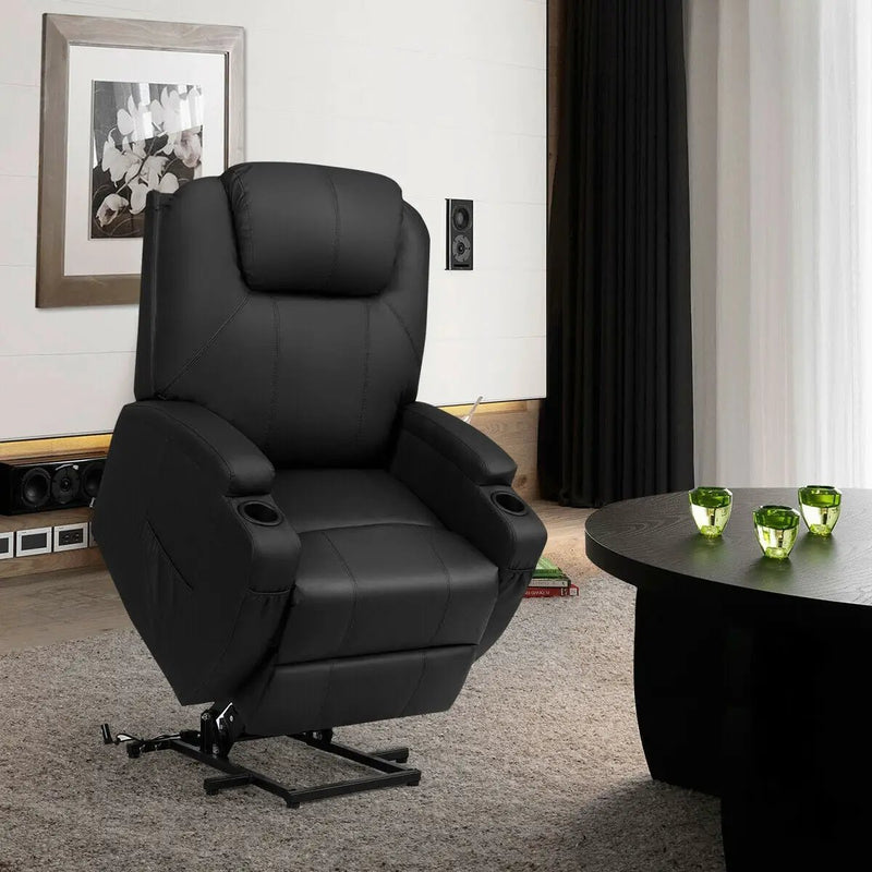 Power Lift Recliner Chair with Massage and Heat for Elderly with Remote Control by DirectDeals