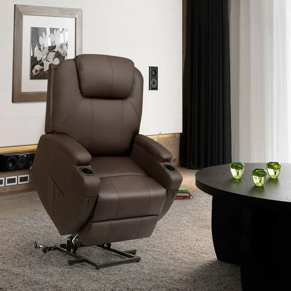 Power Lift Recliner Chair with Massage and Heat for Elderly with Remote Control by DirectDeals