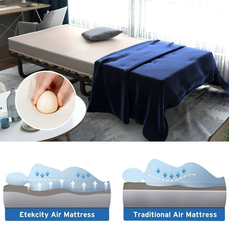 79 x 36 Inch Folding Rollaway Bed with Memory Foam Mattress by DirectDeals