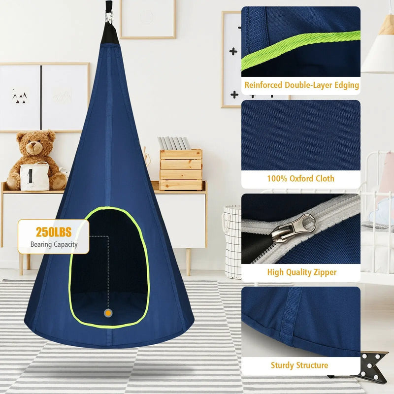 40 Inch Kids Nest Swing Chair Hanging Hammock Seat for Indoor Outdoor by DirectDeals