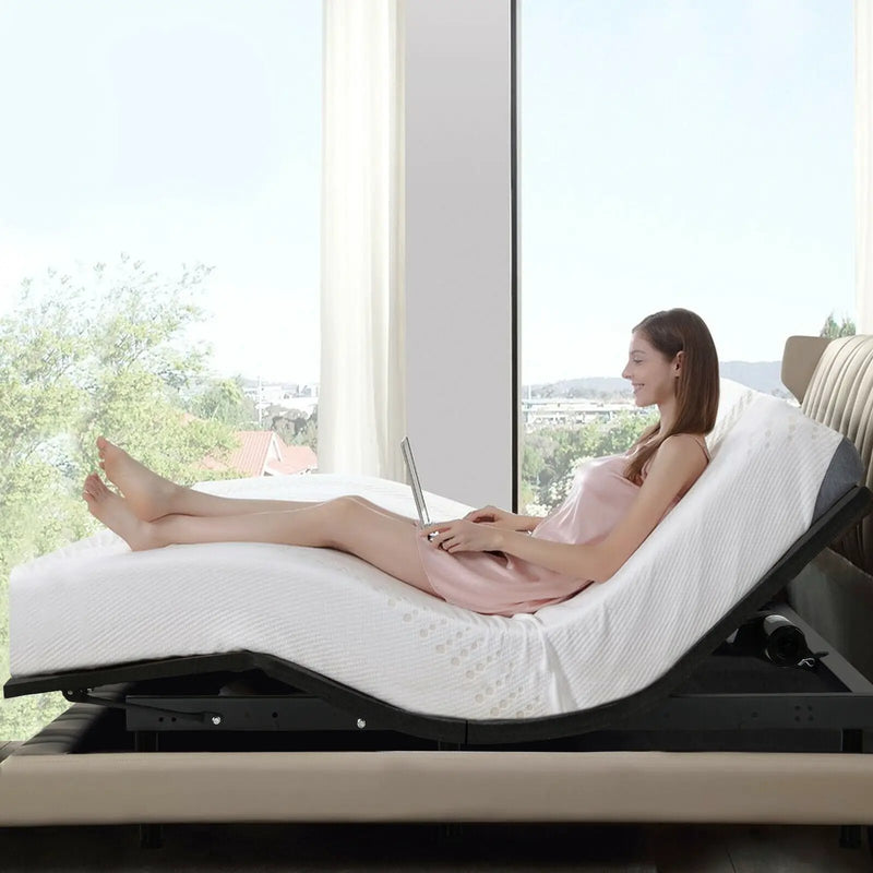 Queen Size Adjustable Bed Base Frame with Wireless Remote Control by DirectDeals