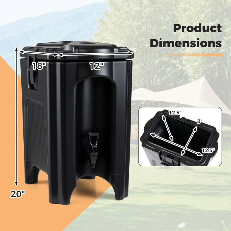 4.4 Gallons Insulated Beverage Dispenser with Ergonomic Handles Set of 2 by DirectDeals