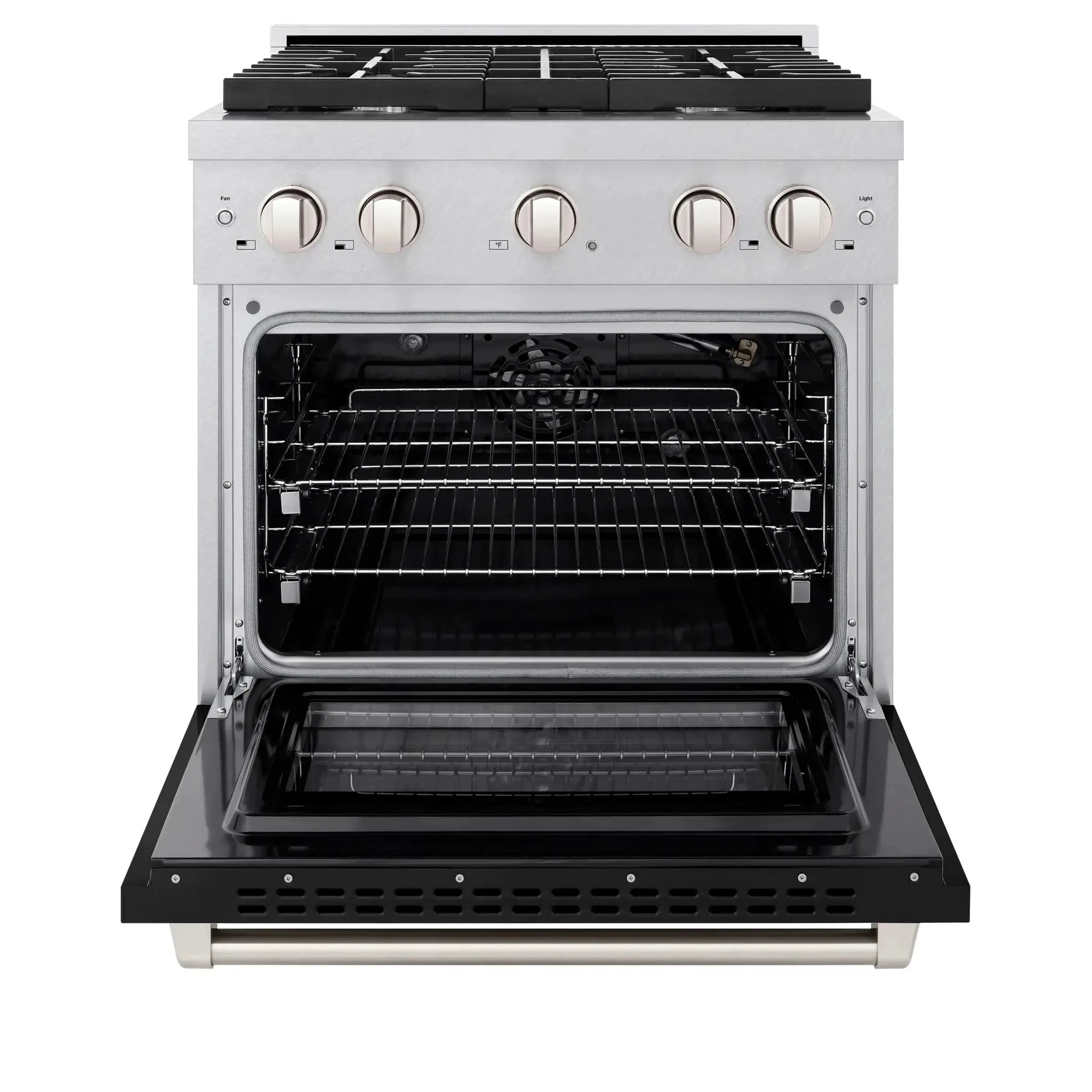 ZLINE 30"Gas Range, Convection Gas Oven, DuraSnow® Black Matte, SGRS-BLM-30 by Farmhouse Kitchen and Bath