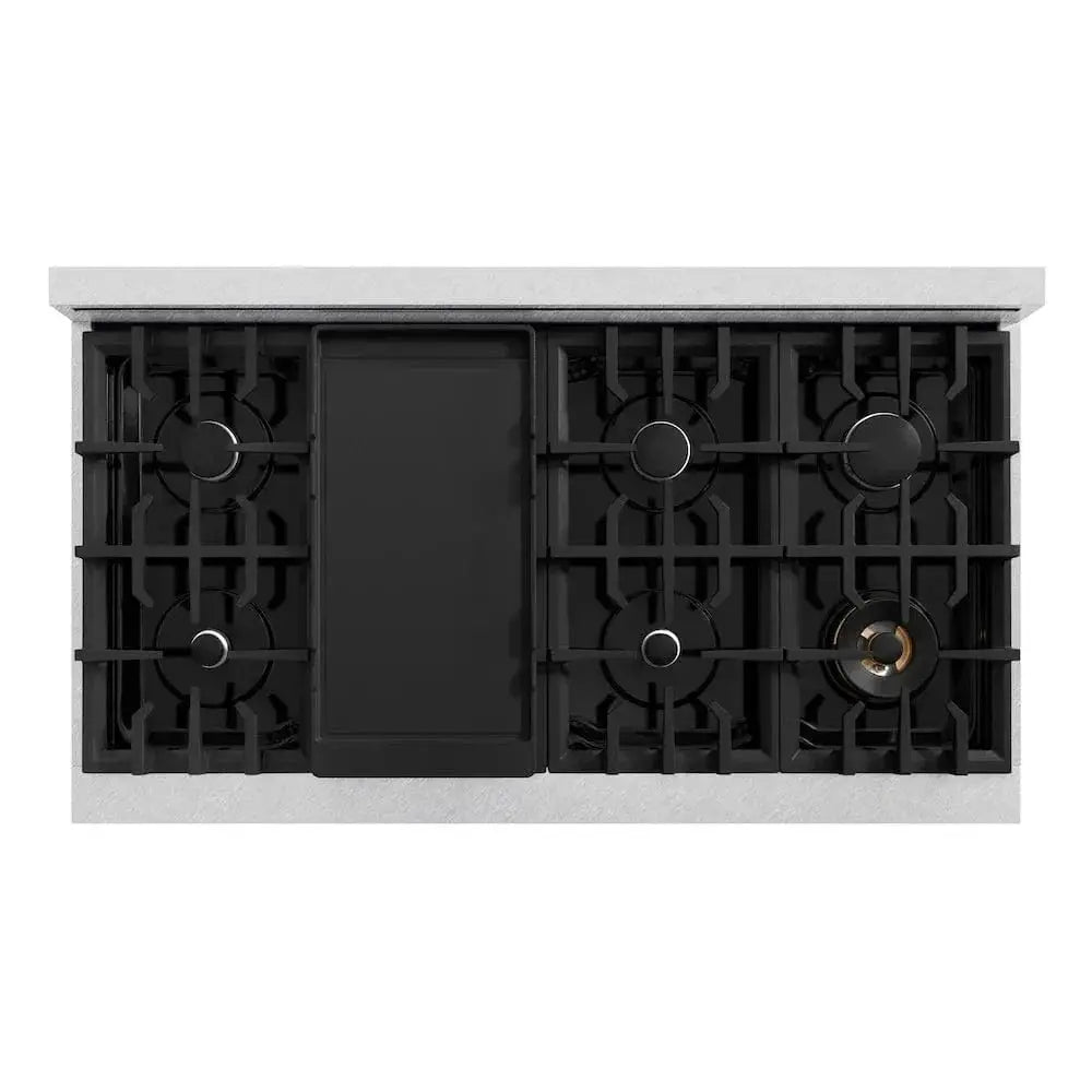ZLINE 48" Classic Gas Range, Convection Gas Oven DuraSnow® Stainless Steel, CGRS-48 by Farmhouse Kitchen and Bath