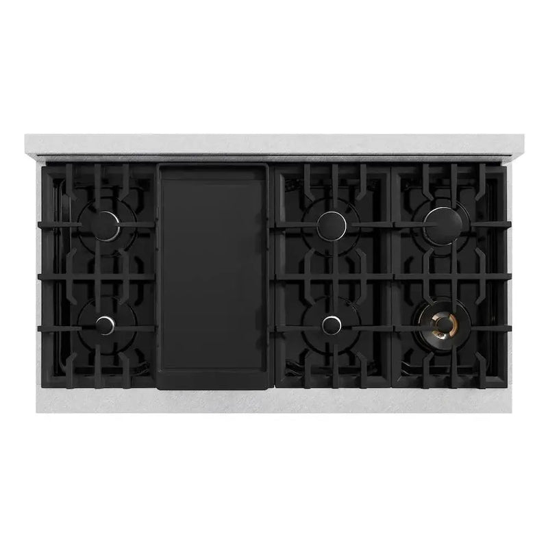 ZLINE 48" Classic Gas Range, Convection Gas Oven DuraSnow® Stainless Steel, CGRS-48 by Farmhouse Kitchen and Bath