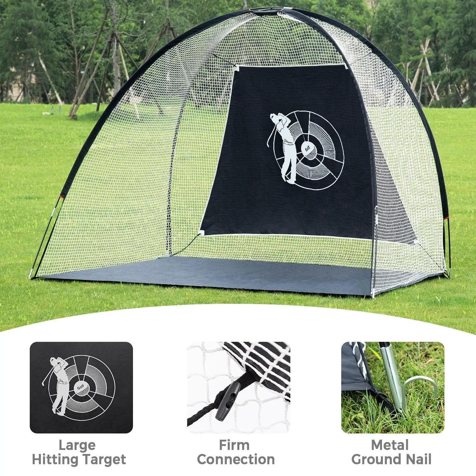 3-in-1 Portable 10 Feet Golf Practice Set by DirectDeals