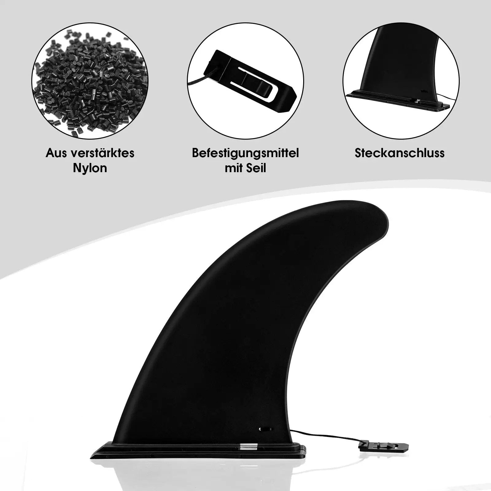 9 Inch Surf and SUP Detachable Center Single Fin for Longboard by DirectDeals