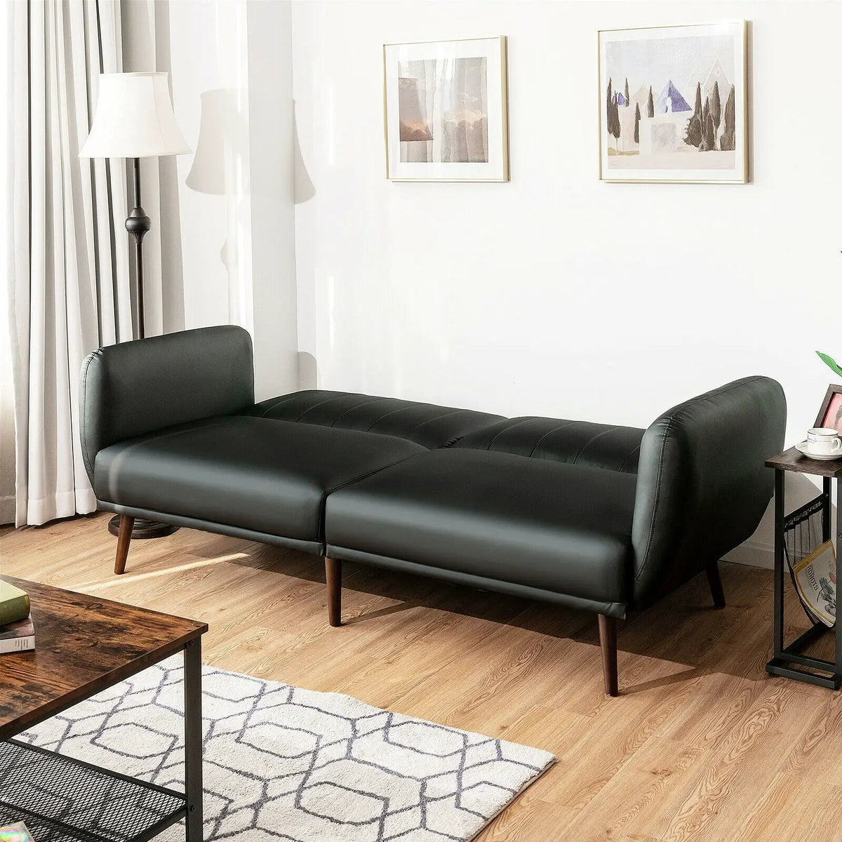3 Seat Convertible Sofa Bed with Adjustable Backrest for Living Room by DirectDeals