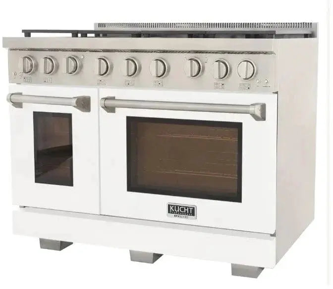 Kucht 48" Freestanding Professional Gas Range KFX4800X-W by Farmhouse Kitchen and Bath