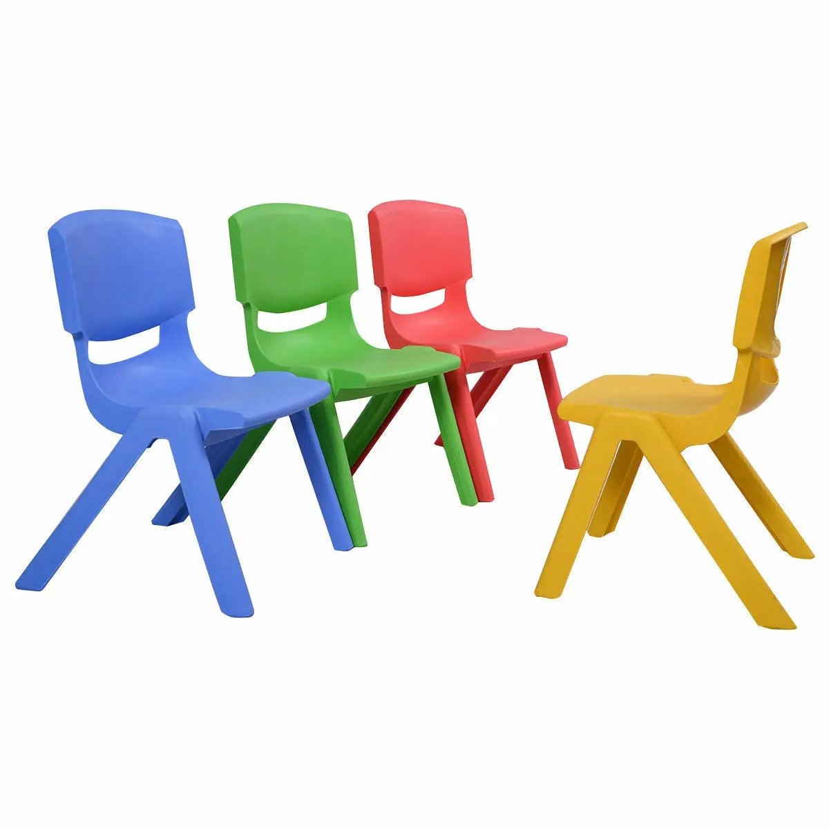 4-pack Colorful Stackable Plastic Children Chairs by DirectDeals