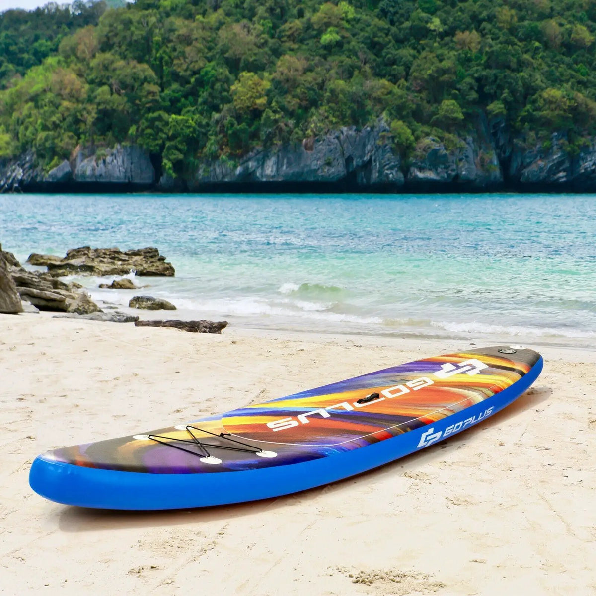 Inflatable Stand Up Paddle Board with Backpack and Aluminum Paddle Pump by DirectDeals