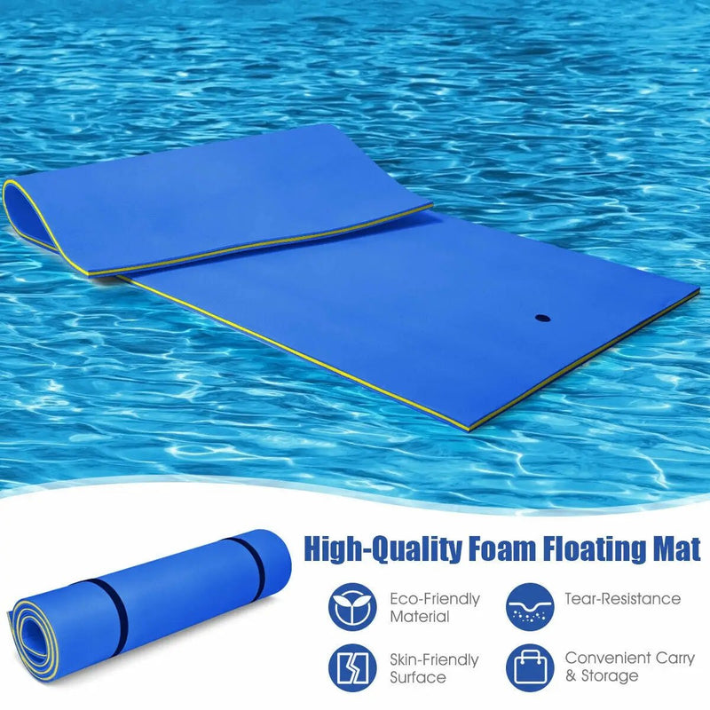 12’ x 6’ 3 Layer Floating Water Pad-Green by DirectDeals