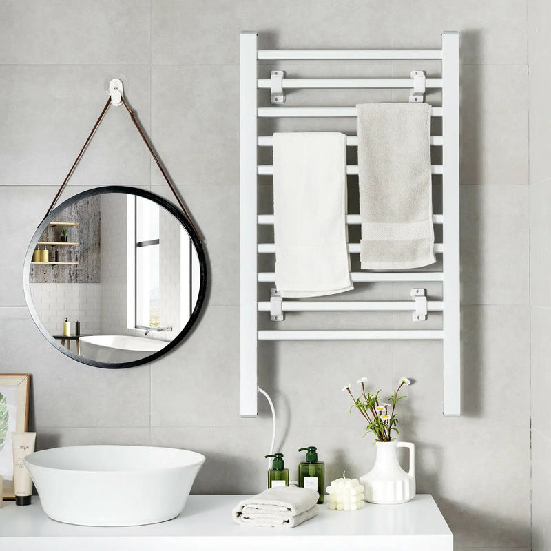 2-in-1 150W Freestanding and Wall-mounted Towel Warmer Drying Rack with Timer by DirectDeals