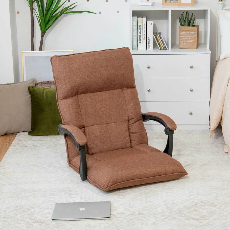 14-Position Adjusting Lazy Sofa Chair with Waist Pillow and Armrests by DirectDeals