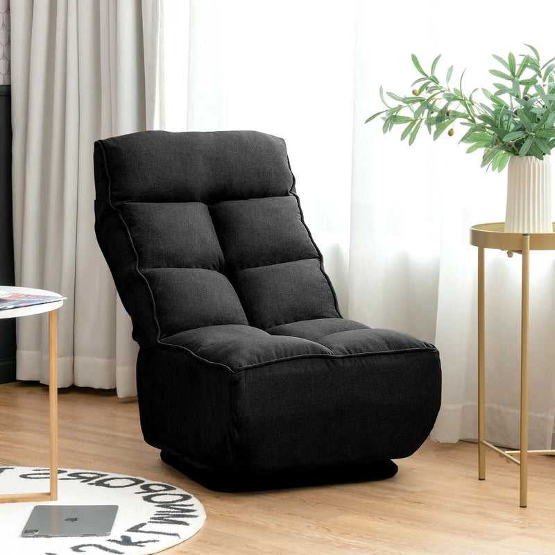 360-Degree Swivel Folding Floor Chair with 6 Adjustable Positions by DirectDeals