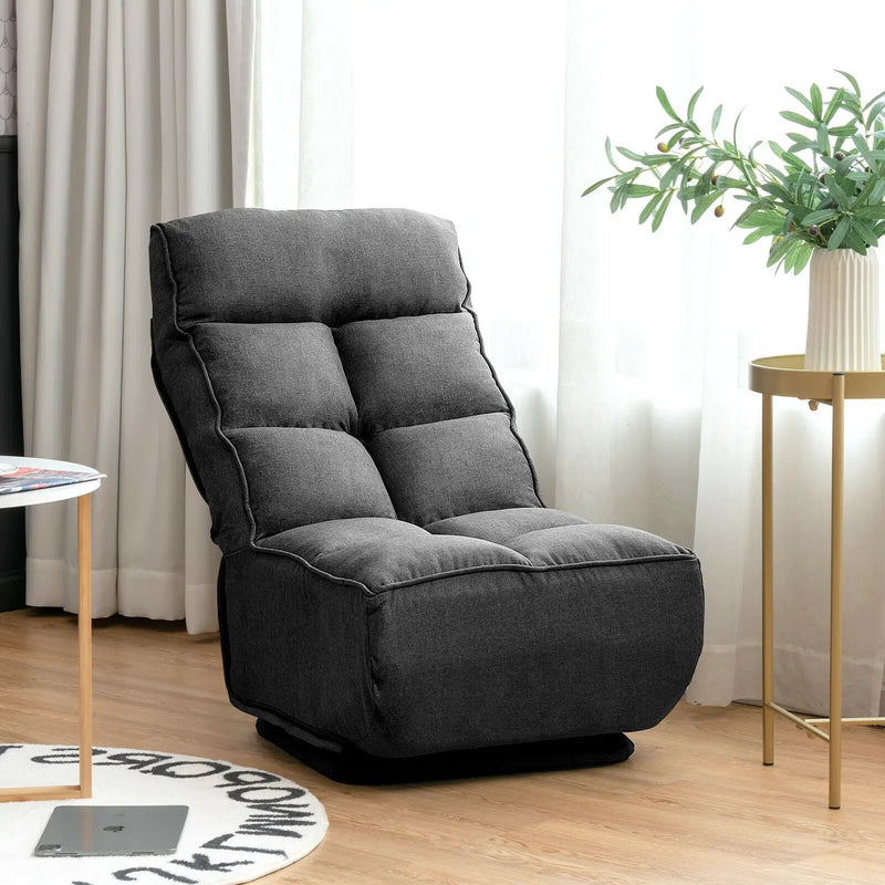 360-Degree Swivel Folding Floor Chair with 6 Adjustable Positions by DirectDeals