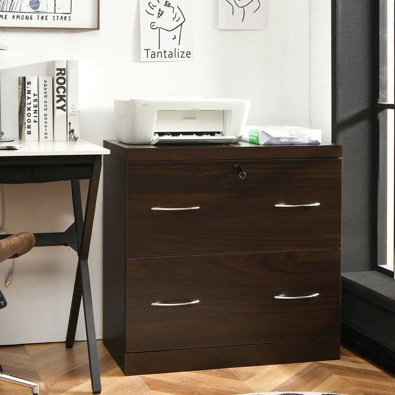 2-Drawer File Cabinet with Lock Hinging Bar Letter and Legal Size by DirectDeals