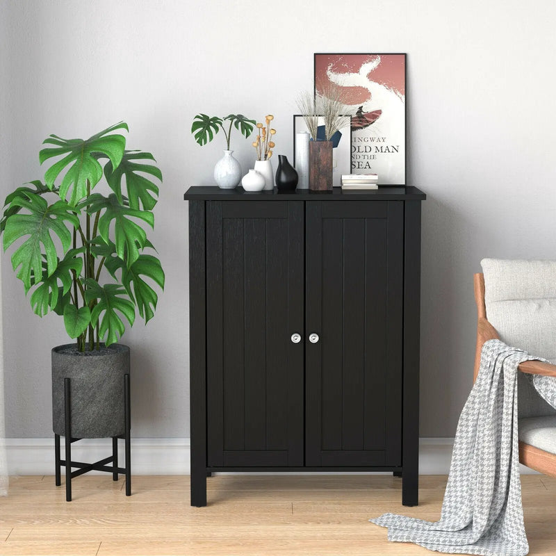 2-Door Bathroom Floor Storage Cabinet Space Saver Organizer by DirectDeals