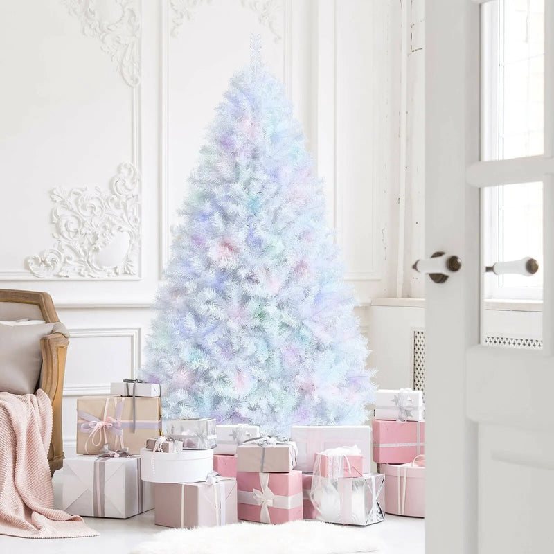 8 Feet Artificial Christmas Tree with 1636 Iridescent Branch Tips by DirectDeals