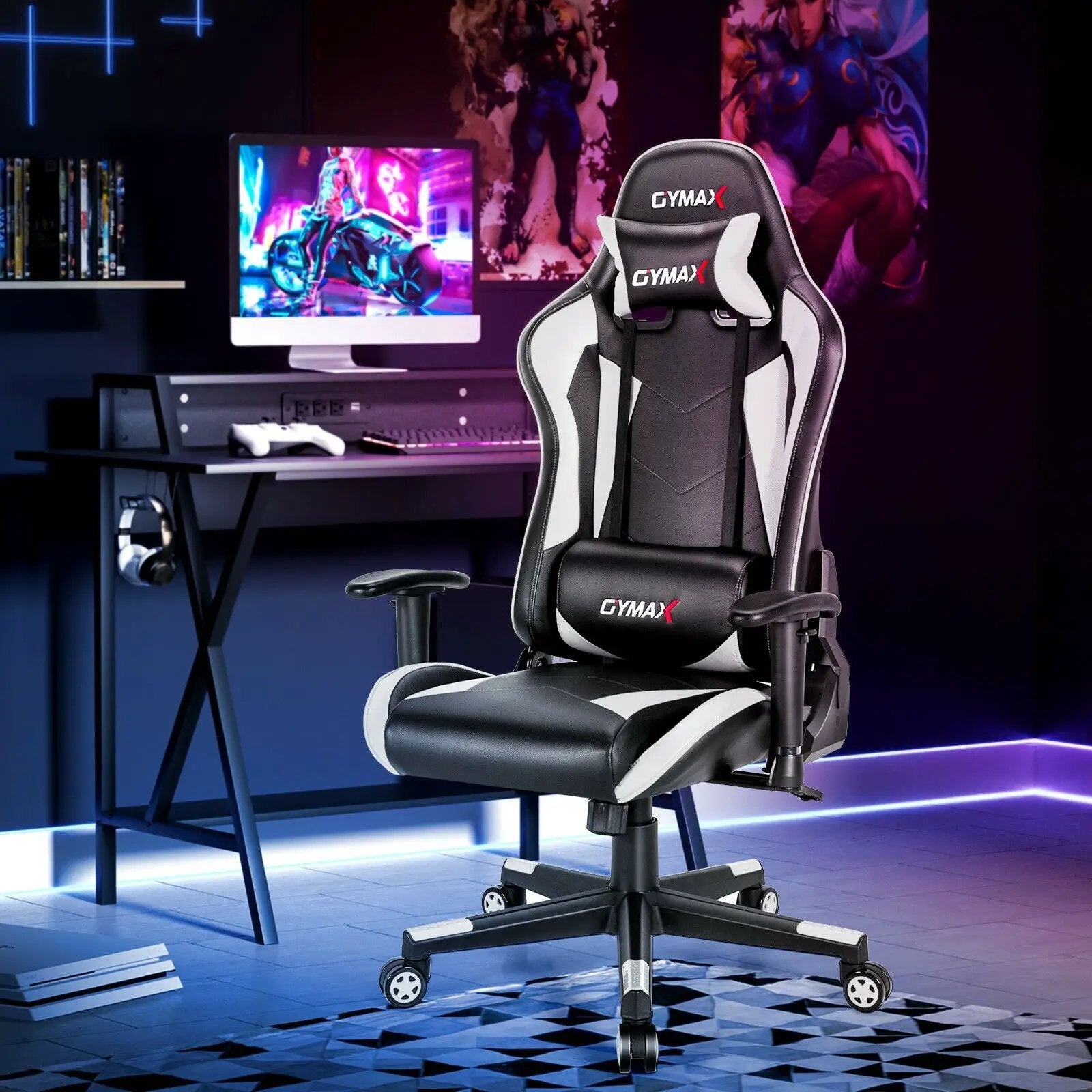 Gaming Chair Adjustable Swivel Racing Style Computer Office Chair by DirectDeals