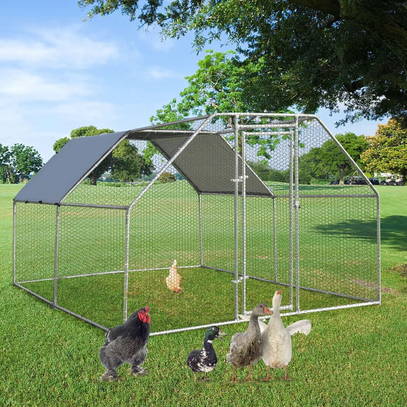 9.5 x 12.5 Feet Large Walk In Chicken Coop Run House by DirectDeals