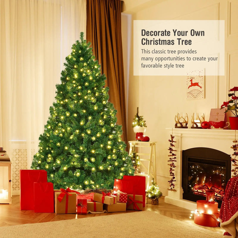 7 Feet PVC Artificial Christmas Tree with LED Lights by DirectDeals