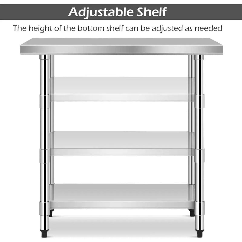 24 x 36 Inch Stainless Steel Commercial Kitchen Food Prep Table by DirectDeals