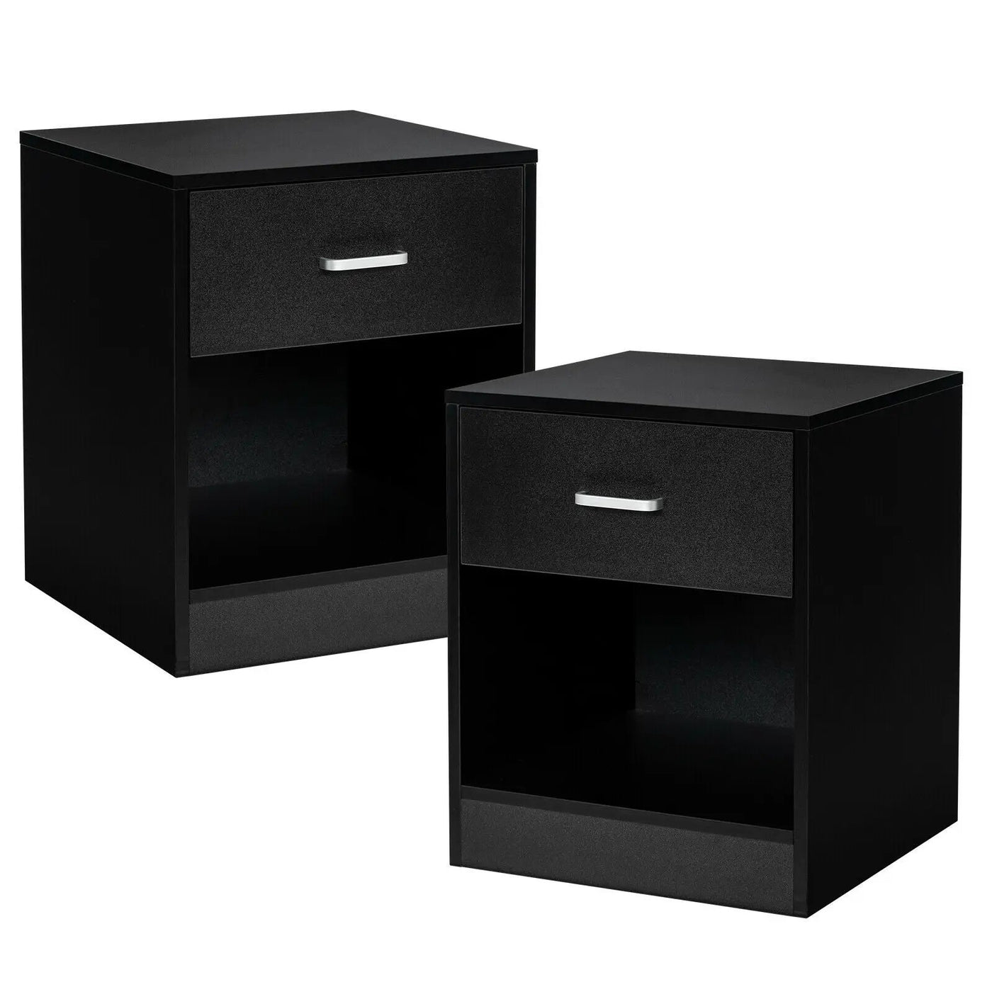 2 Pieces Nightstand with Storage Drawer and Cabinet by DirectDeals
