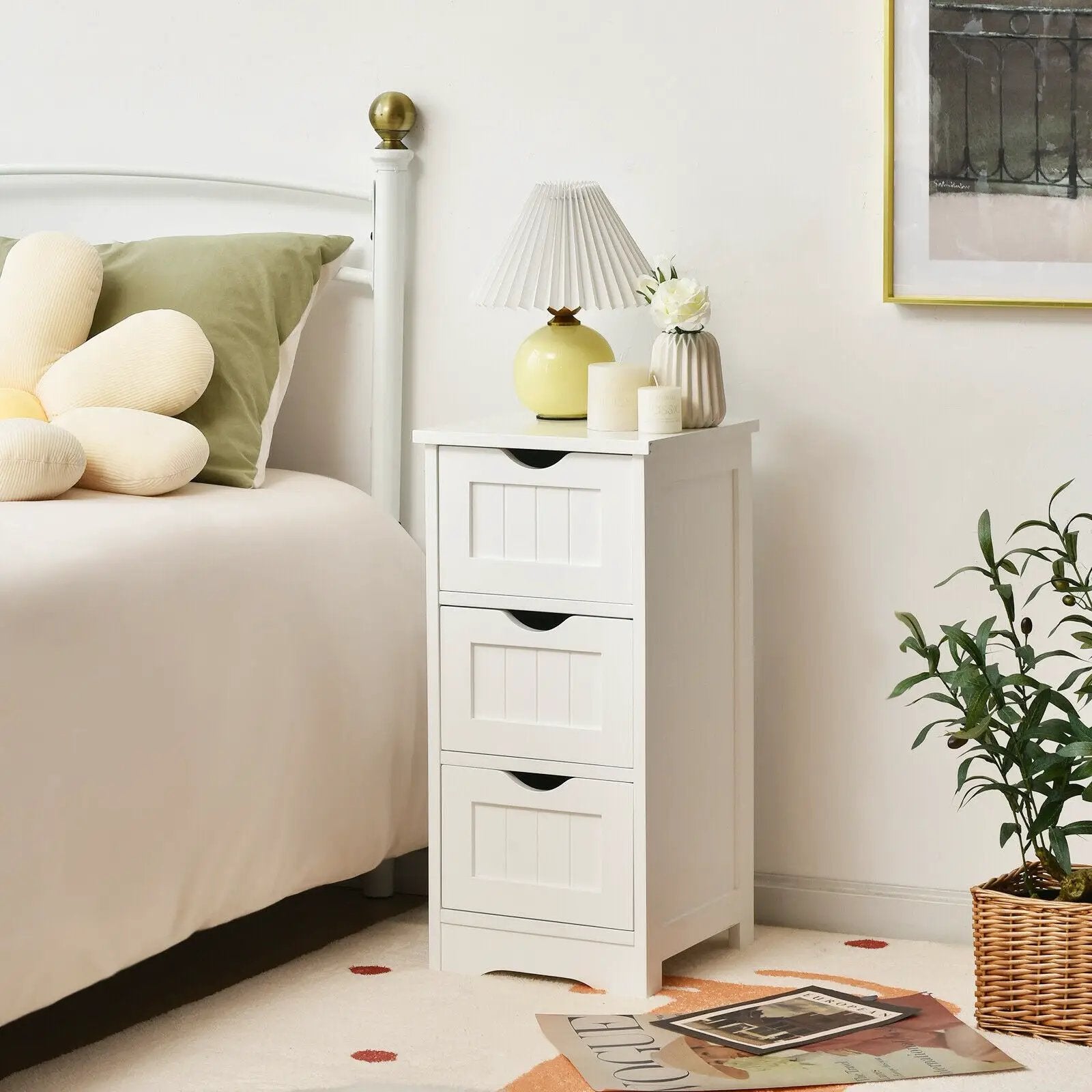 Bathroom Floor Freestanding Storage Organizer with 3 Drawers by DirectDeals