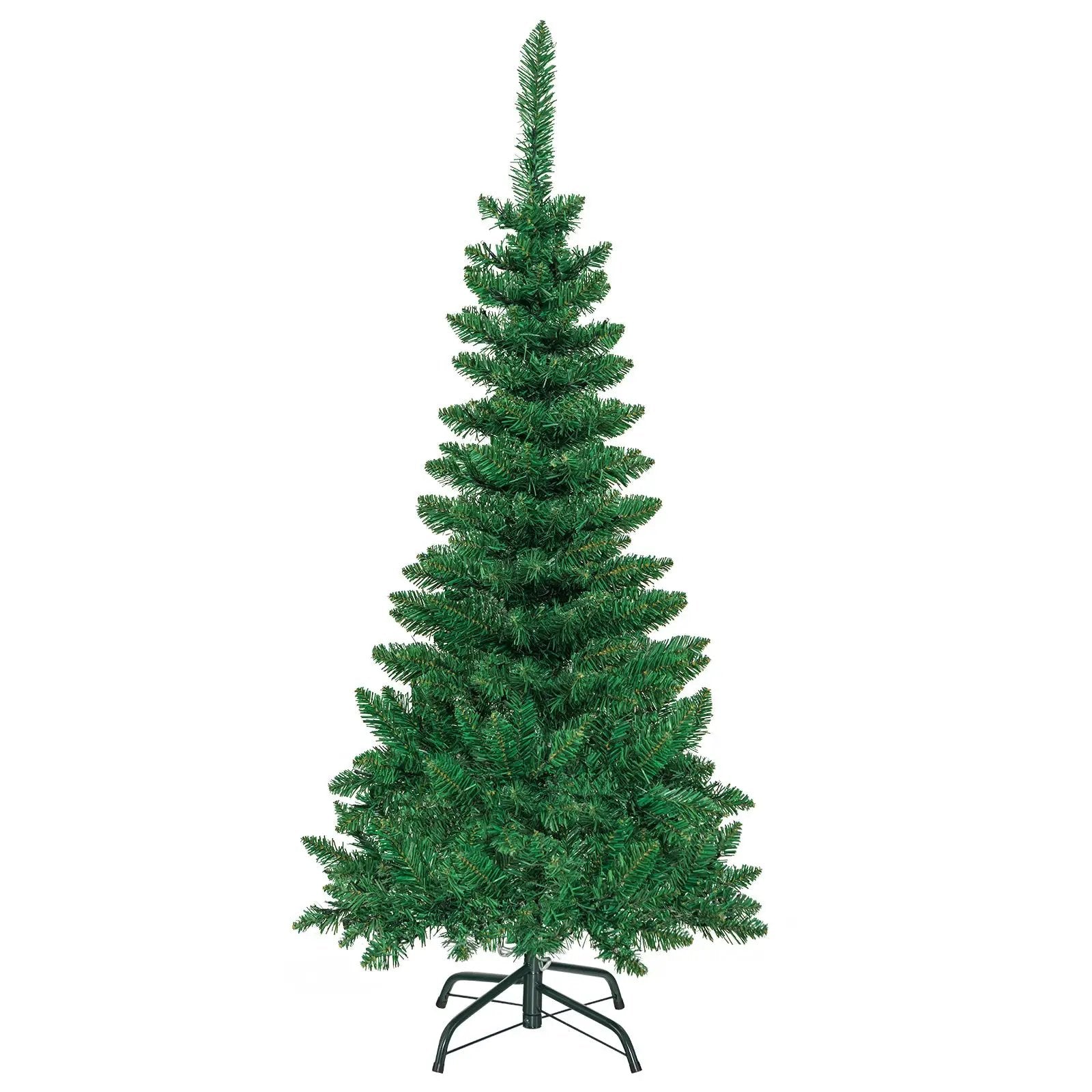4.5 ft Pre-Lit Premium Hinged Artificial Fir Pencil Christmas Tree with LED Lights by DirectDeals