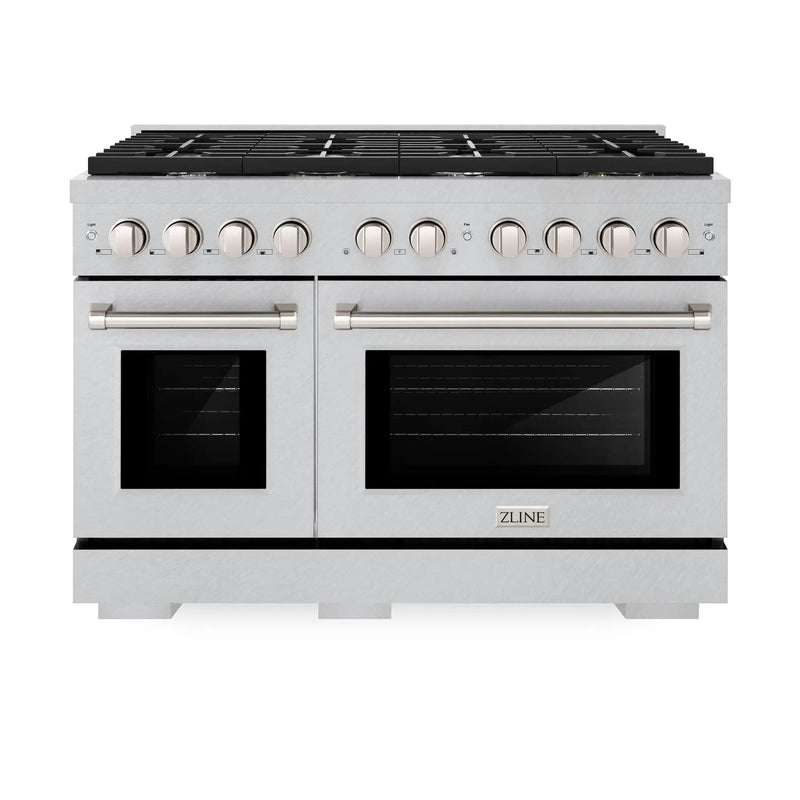 ZLINE 48"Paramount Dual Fuel Range DuraSnow® Stainless Steel SDRS-48 by Farmhouse Kitchen and Bath