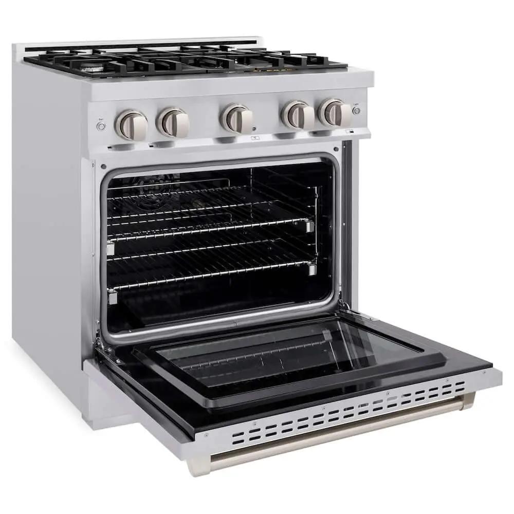 ZLINE 30" Select Dual Fuel Range Gas Cooktop Electric Convection Oven Stainless Steel HDR30 by Farmhouse Kitchen and Bath