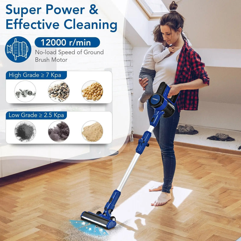3-in-1 Handheld Cordless Stick Vacuum Cleaner with 6-cell Lithium Battery by DirectDeals