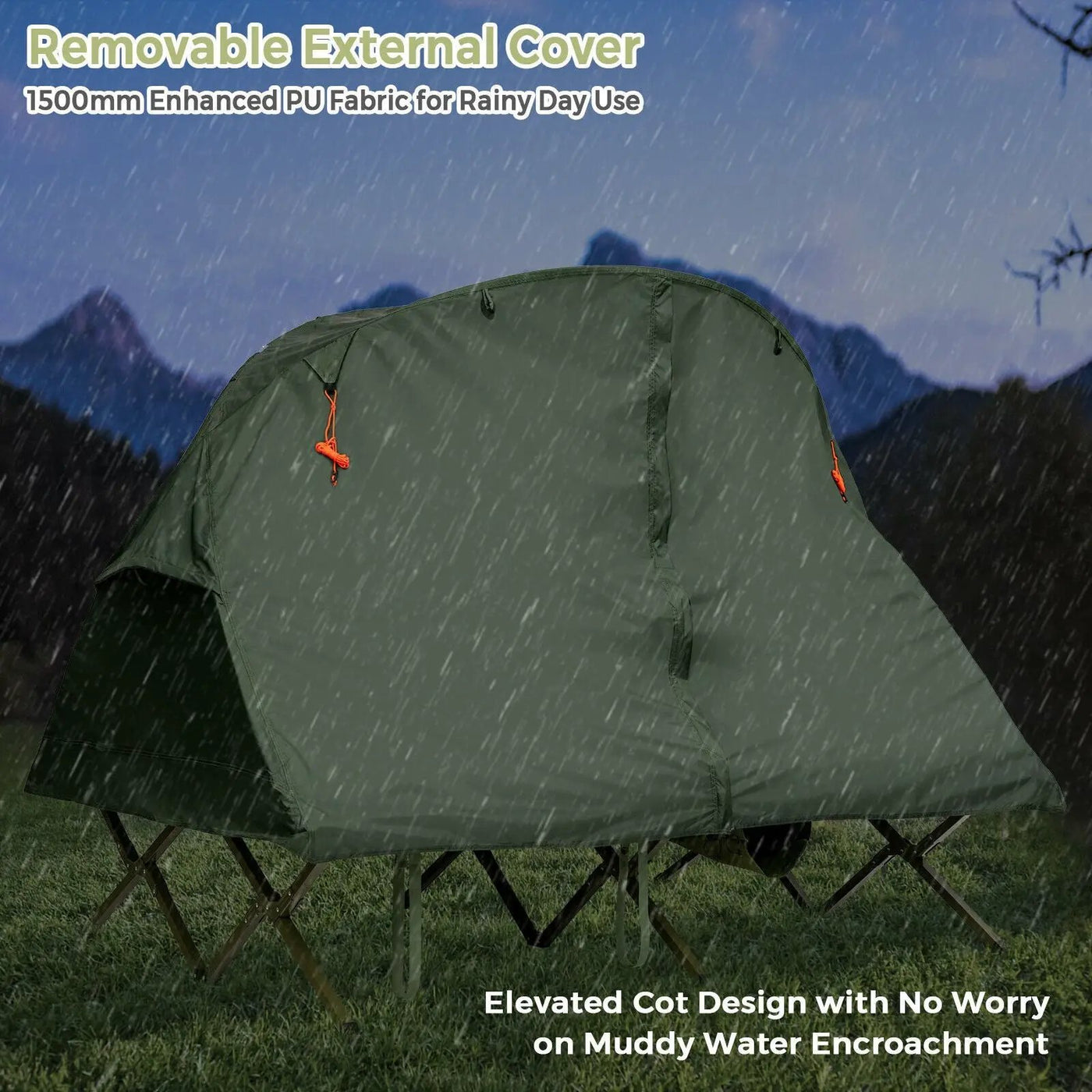 2-Person Outdoor Camping Tent with External Cover by DirectDeals