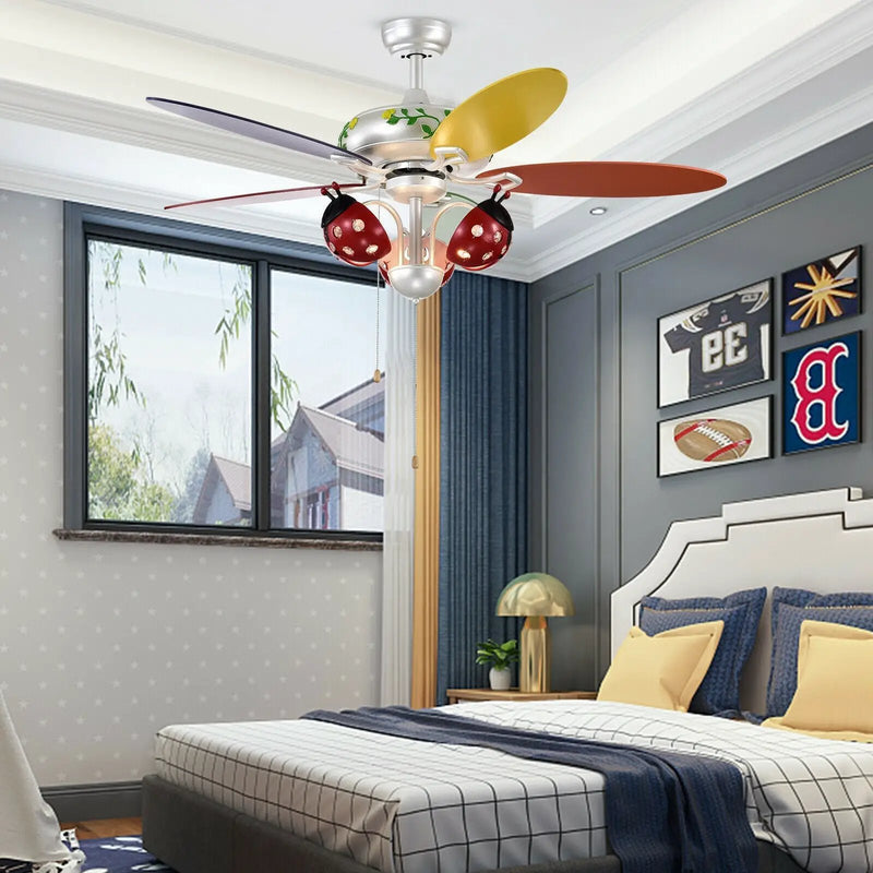 52 Inch Kids Ceiling Fan with Pull Chain Control by DirectDeals